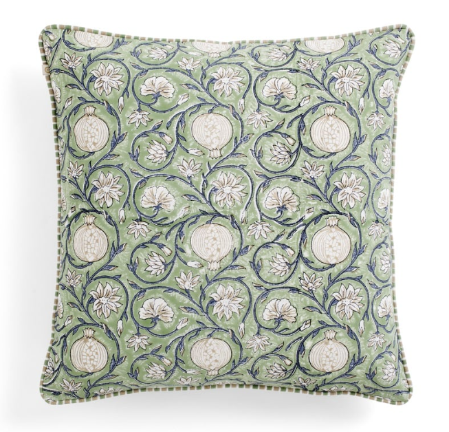 Coussin coton - Tangier pomegranate - Green