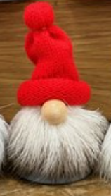 Santa Reindeer - 10cm - grey/red