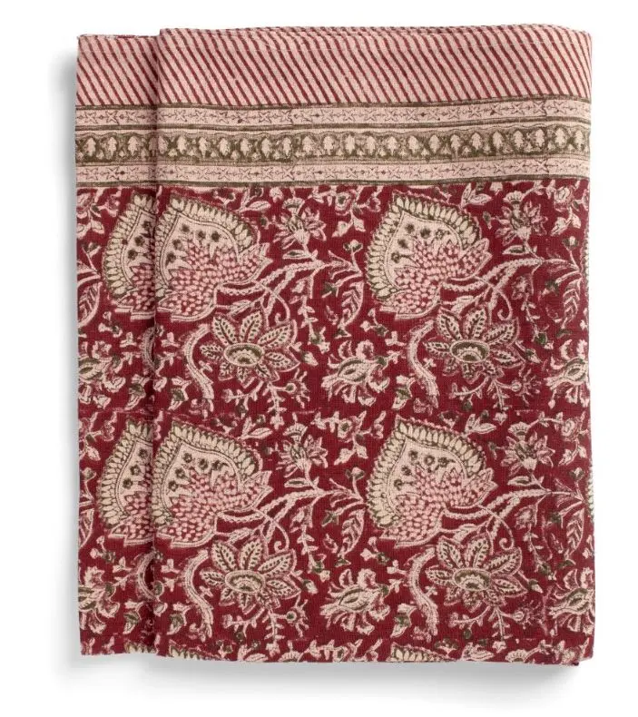 [CH0130] Nappe Linen - Oriental - Red (150x230cm)