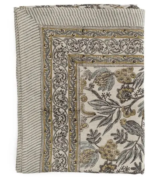 [CH0133] Nappe Linen - Parrot - Blue (150x230cm)