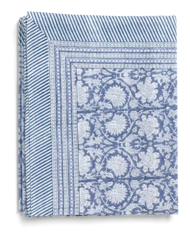 [CH0052] Nappe coton - Paradise - Corn flower (150x230cm)