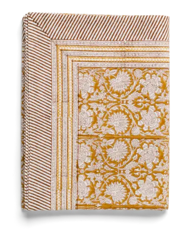 [CH0073] Nappe coton - Paradise - Yellow lion (150x230cm)