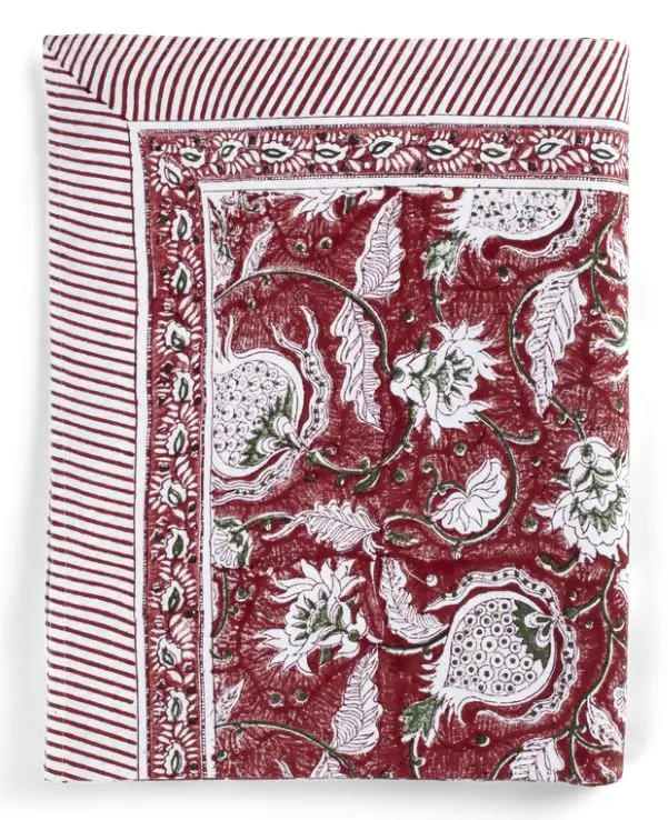 [CH0089] Nappe coton - Pomegranate - Red (150x230cm)