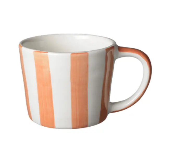 [BK0047] Mug Capuccino CAPRI - beige stripes