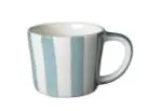 [BK0048] Mug Capuccino CAPRI - petrol stripes