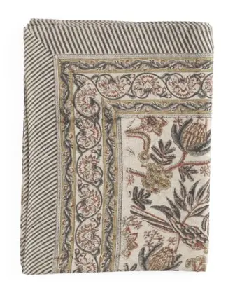 [CH0195] Nappe Linen - Parrot - Rust (150x230cm)