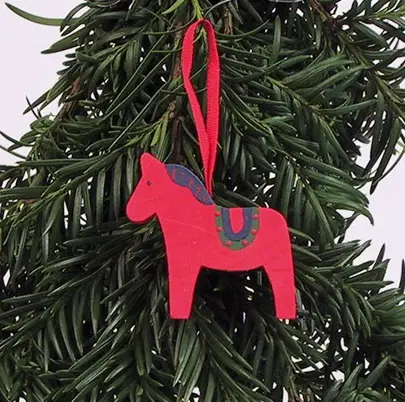 [LA0008] Deco sapin - Horse red