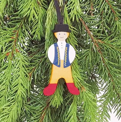 [LA0011] Deco sapin - Monsieur en costume national