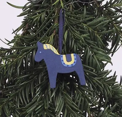 [LA0012] Deco sapin - Horse blue