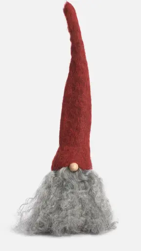 [AS0009] Skaggtomte small - rouge&gris - 25cm