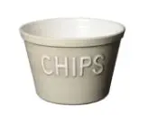 [BK0036] Bol CHIPS  Beige & white text