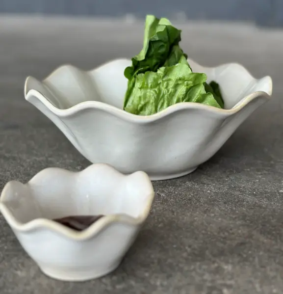 [BK0041] Bol Wave 12cm - Ivory