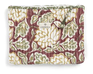 [CH0003] Pochette - Medium - Dahlia - Red/green 25x18cm