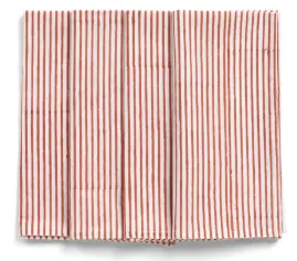 [CH0147] Serviettes coton - Stripe - Orange - 4 pcs