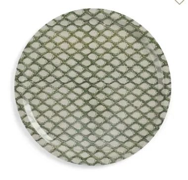 [CH0161] Plateau -  Cypress - green- rond 49cm