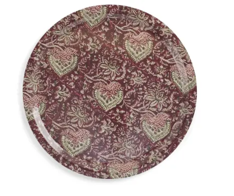 [CH0164] Plateau - Oriental - Red - rond 49cm