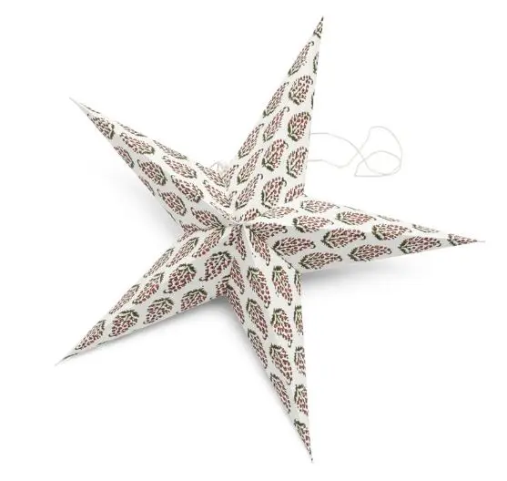 [CH0175] Big star - Persian Paisley - red/green/white 62cm