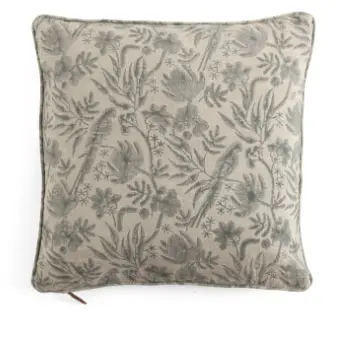 [CH0185] Coussin lin - Parrot open - Blue