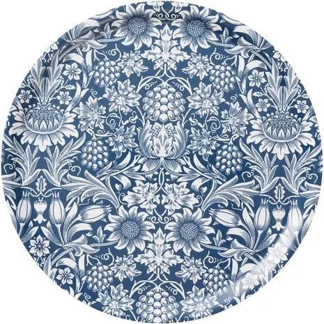 [KL0037] Plateau rond 38cm - Col Sunflower - Denim