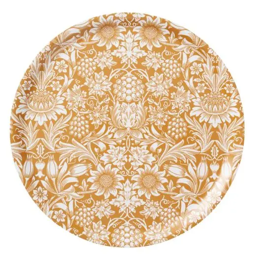 [KL0038] Plateau rond 38cm - Col Sunflower - Gold