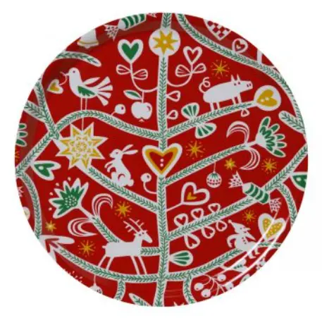 Plateau rond 31cm - Col XMAS tree by Bengt & lotta