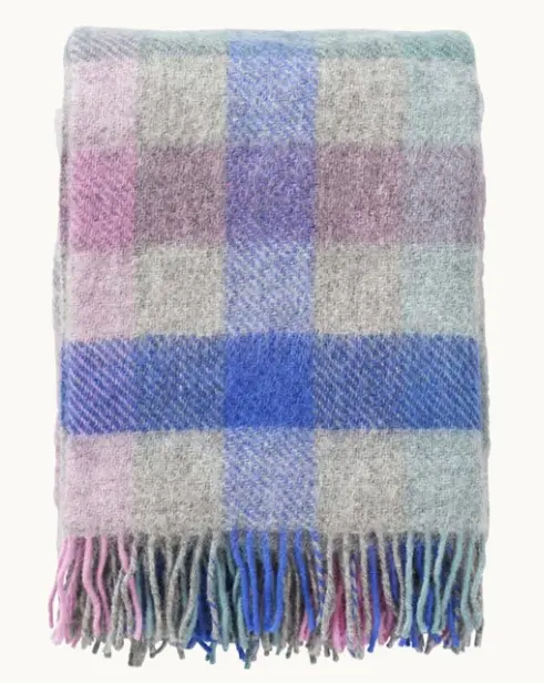 [KL0062] Plaid - GOTLAND - Multi turquoise