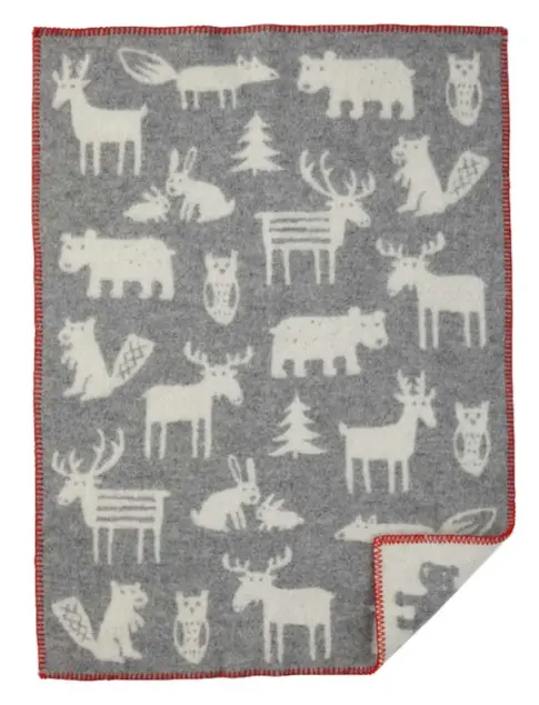 [KL0104] Plaid enfant - Forest - grey