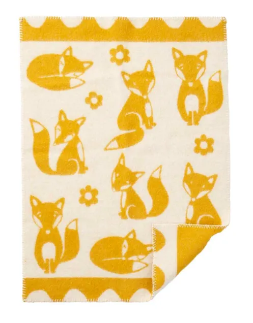 [KL0103] Plaid enfant - fox - saffron