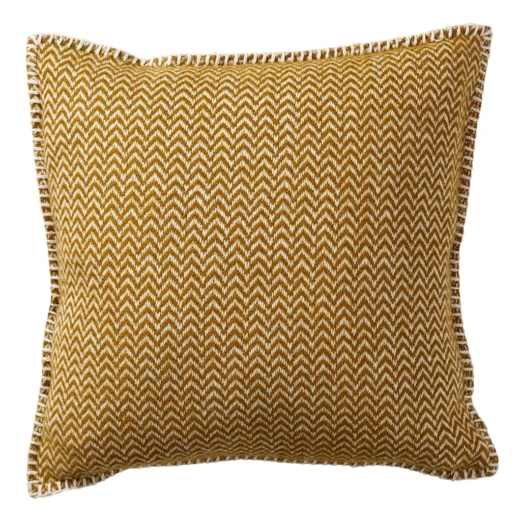 Coussin laine - CHEVRON - Caramel
