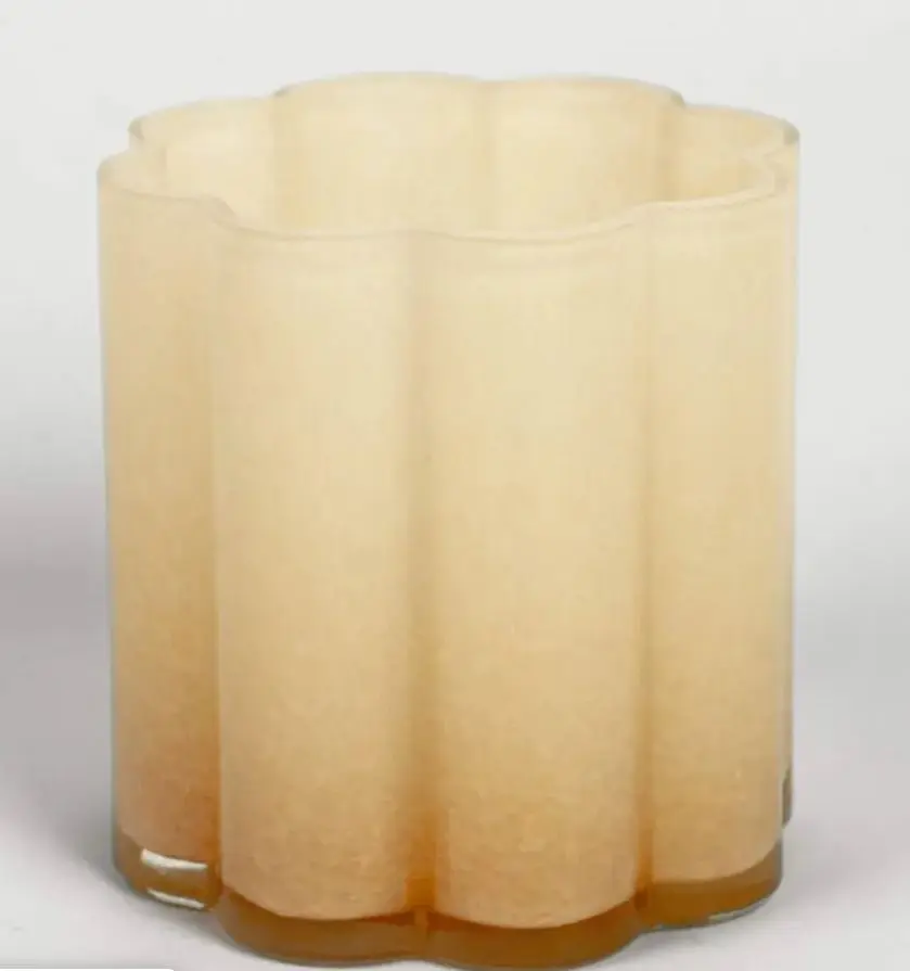 Photophore verre CLARA Votive - Beige - 15  cm