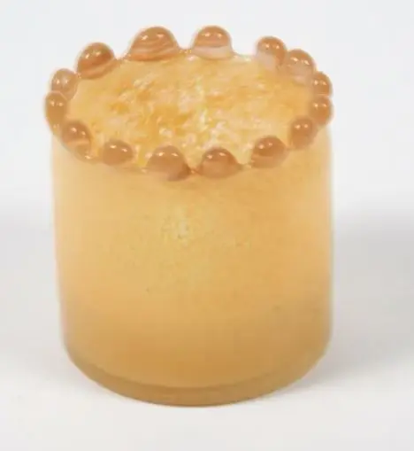 Photophore verre DIANA - pastel orange - 10cm