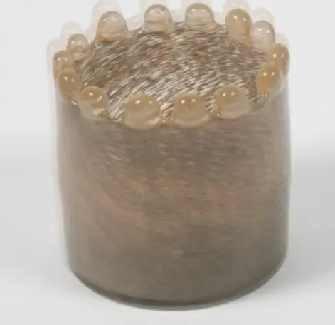 Photophore verre DIANA - taupe 10cm