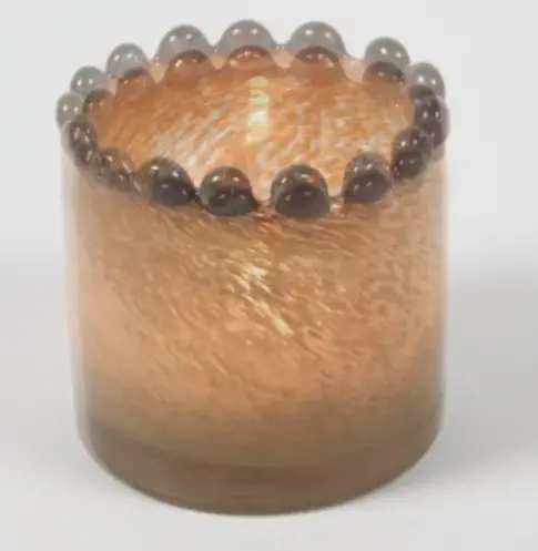 [OL0005] Photophore verre DIANA -kaki beige 10cm