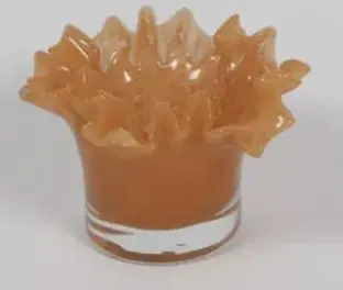 [OL0007] Photophore verre LOA - Orange - 14cm