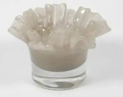 Photophore verre LOA - taupe - 14cm