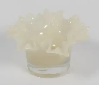 Photophore verre LOA - vanille - 14cm