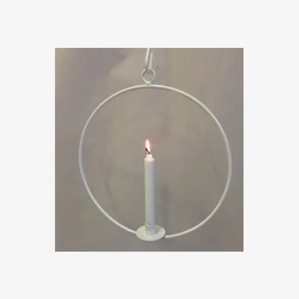 [SP0004] Bougeoir cercle à pendre - cercle 36 cm - white