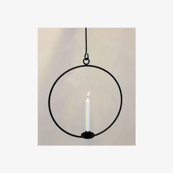 [SP0005] Bougeoir cercle à pendre - cercle 58 cm - black